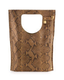 Alix Python Fold-Over Tote Bag, Gold
