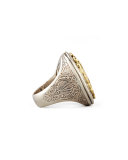 Classic Diamond Pave Large Oval Cross Ring
