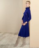 Long-Sleeve Merino Turtleneck Dress 