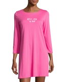 Let's Stay In Bed Sleepshirt, Raspberry