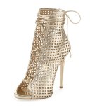 Coline Caged 110mm Bootie, Gold