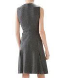 Herringbone Wool-Cashmere Jersey Dress