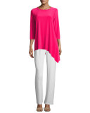 3/4-Sleeve Side Fall Top 