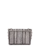 Hava Snake Patchwork Chain Shoulder Bag, Black/White