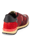 Men's Rockrunner Camo-Print Sneaker, Red 