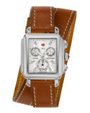 18mm Double-Wrap Leather Strap, Tan