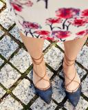 Gilligan Lace-Up d'Orsay Flat, Navy