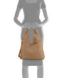 Canotta Woven Leather Hobo Bag, Dark Taupe