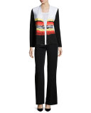 Graphic Sunset One-Button Jacket, Multi, Plus Size  