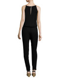 Tilta Sleeveless Jersey Jumpsuit, Black