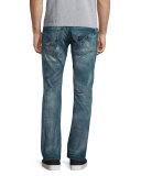 Super Distressed Denim Jeans, Blue
