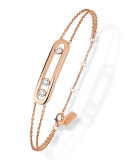 Move Pavé Diamond Two-Strand Chain Bracelet in 18K Rose Gold