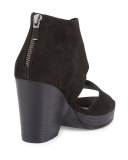 Clip Leather d'Orsay 100mm Sandal, Black