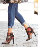 Blayze Floral Velvet Bootie, Floral