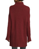 Cashmere Turtleneck Tunic, Oxblood
