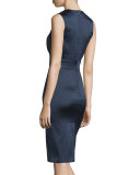 Sleeveless Bodycon Cocktail Dress, Sapphire