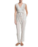 Alexa Striped V-Neck Jumpsuit