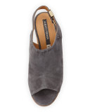 Ancona Suede Slingback Bootie, Anthracite