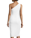 One-Shoulder Ruched Cocktail Dress 