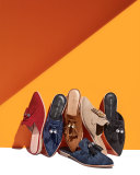 Slidealong Tassel Pointed-Toe Mule
