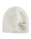 Metallic Snowflake Beanie Hat, Snow Sparkle