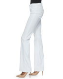 Angel Mid-Rise Boot-Cut Jeans, White