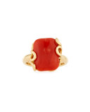 Sea Leaf Coral Ring in 18K Gold