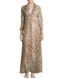 Eunice Leopard-Print Robe