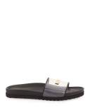 Men's Crystal Pool Slide Sandal, Black