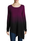Ombre Cashmere Asymmetric Sweater