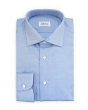 Diagonal Twill Dress Shirt, Blue