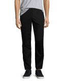 Raw-Hem Drawstring Sweatpants, Black