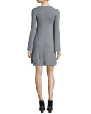 Althea Merino Wool V-Neck Sweater Dress