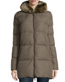 Arwen Puffer Jacket with Fur Hood 