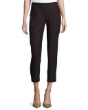 Washable Stretch-Crepe Slim Ankle Pants