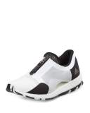 Pure Boost Zip-Front Sneaker, White/Black