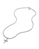 Petite X Cross with Gold on Chain