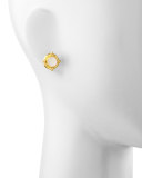 Man-in-the-Moon Intaglio Stud Earrings, Crystal