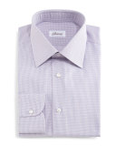 Micro-Check Woven Dress Shirt, Pink/Lavender