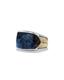 Men's Chevron Ring with Pietersite, Size 11