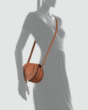 Marcie Small Leather Crossbody Bag, Tan