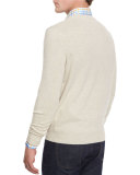 Cashmere V-Neck Sweater, Spelt