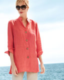 Linen Wooden-Button Jacket