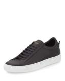Urban Street Leather Low-Top Sneaker, Black