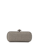 Small Stretch Knot Clutch Bag, Gray/Black