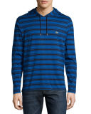 Striped Cotton Hooded Sweatshirt