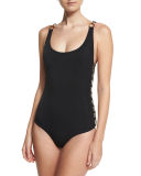 Ring-Chain One-Piece Swimsuit