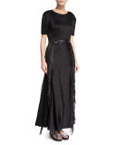 High-Waist Embellished Maxi Skirt, Pitch