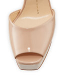 Lavinia Patent Platform Sandal, Blush