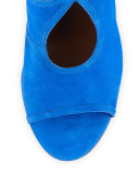 Sexy Thing Suede Cutout Sandal, Mondrian Blue